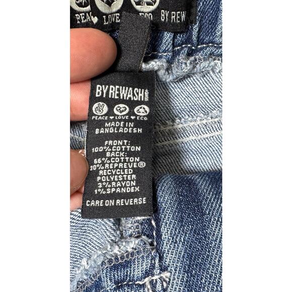 Y2K 90s Vintage‎ Revival Paperbag Denim Shorts Juniors Womens Size 1/25 Rewash - Picture 5 of 10